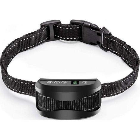 Collier anti-aboiements LS [Version améliorée 2020], collier de dressage pour chien, rechargeable, résistant à la pluie, réfléchissant, 7 niveaux de sensibilité, bip/vibration, convient aux chiens de (1/5)