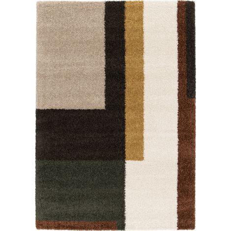 BOBOCHIC - Tapis poils longs YAMI motif graphique  200x290 (1/5)
