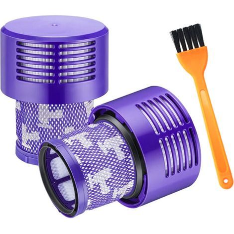 2 Paquet Lavables Rutilisables Filtre de Remplacement pour Dyson V10 Cyclone Animal Absolute Motorhead Total Clean Pro Extra Aspirateur Sans Fil avec Brosse de nettoyage (1/4)
