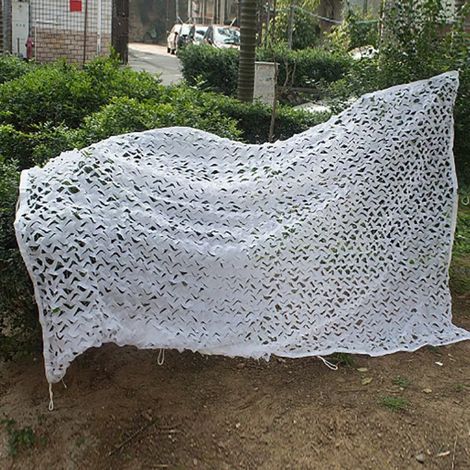 Red de camuflaje blanca para la nieve, que sirve como escondite, refugio solar, refugio decorativo para exteriores y equipo de caza de invierno. (1/5)