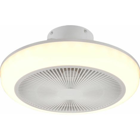 Plaffoniera Ventilatore a soffitto Led 46 cm 30W colore regolabile 3000k/6500K luce calda/fredda + telecomando