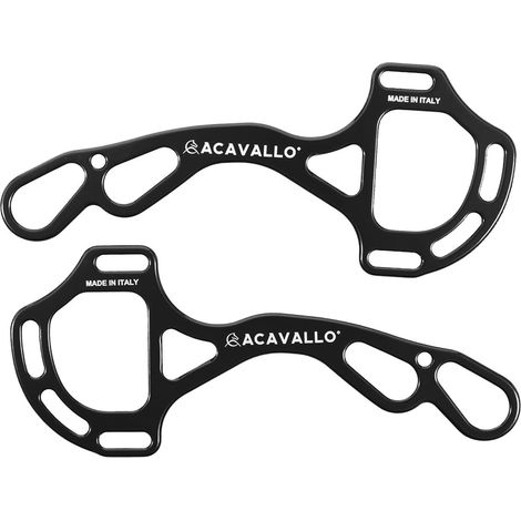 ACAVALLO Hackamore Alupro NERO ALLUMINIO LEGGERO CAVALLO (1/3)