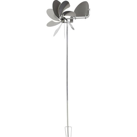 Molino de viento de metal para exteriores, rotación de 360 grados, decoración de jardín, esculturas de metal (1/4)