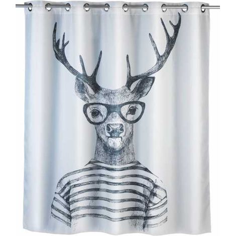 Kleine-wolke Mr. Deer tenda da doccia bianca 180x200 cm (1/5)