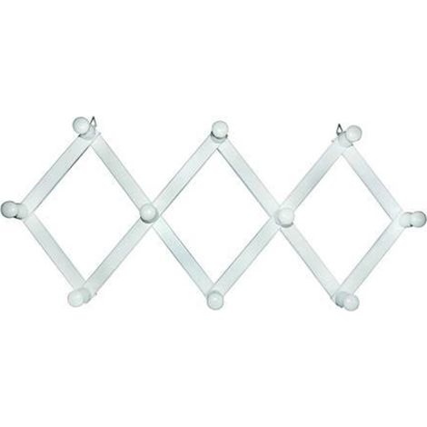 APPENDIABITI ESTENSIBILE IN LEGNO 10 POSTI BIANCO cm.32x79 - FER 322874