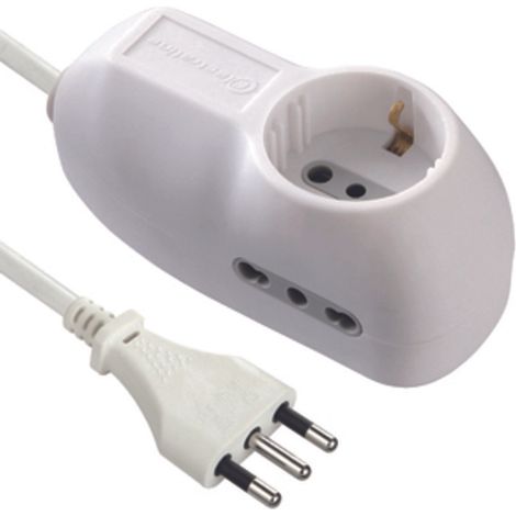 MULTIPRESA 2P BIP+1 SCHUKO SALVASPAZIO FIG.2- ELECTRALINE 3PMARK- 1,0 pz