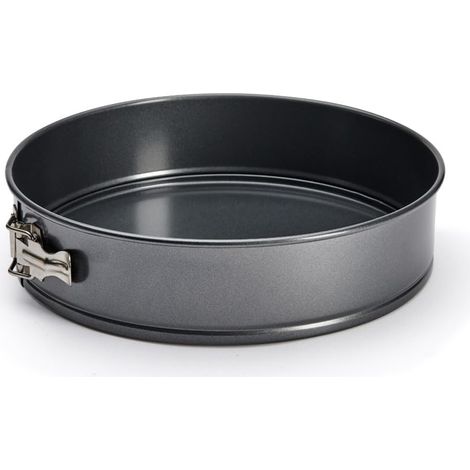 De Buyer Acciaio Antiaderente Stampo Torte Circolare con Bordo Removibile, cm 28, 4844.28, Rivestito, Nero, Diametro 28 cm (1/3)