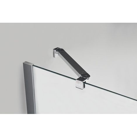 Leda – Équerre d'angle 570 mm pour stabilisation parois de douche 5-8 mm – Adaptable sur verre – Barre de stabilisation pour parois < 800 mm