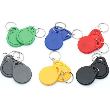 [JAMAIS UTILISÉ]Lot de 5 Badges RFID 13.56Mhz Programmable MCT Android UID modifiable Puce CUID Vert,de (1/4)