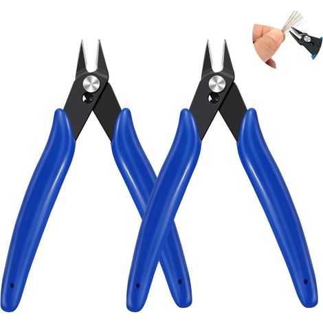 Mini tronchesi di precisione, 2 pezzi, per fili sottili fino a 0,5 mm – ideali per elettronica, creazione di gioielli e riparazioni di precisione.