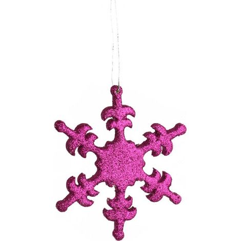 Ciondolo a forma di fiocco di neve con glitter, HZ-34856Q (1/2)