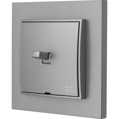 Interruttore a croce, stile USA, Karlik mini, colore argento (1/3)