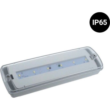 KIT Bloc de secours LED 3W + Boîtier étanche - 3h d'autonomie - (1/5)