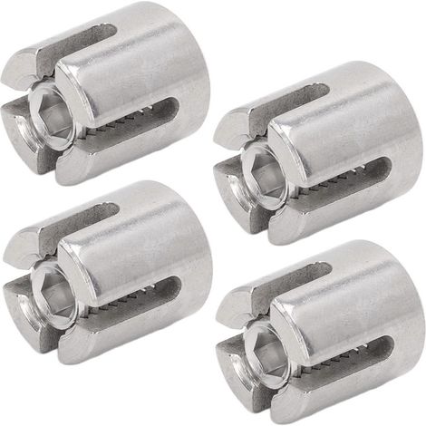 Lot de 10 serre-câbles croisés en acier inoxydable 316, filetage M10, pour câbles de 3 mm et moins. (1/5)