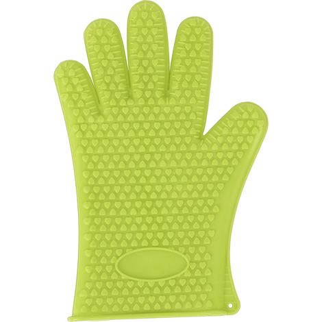 par de guantes para horno, aislamiento térmico de 230 °C, superficie antideslizante, silicona suave, para horno y microondas. (1/5)