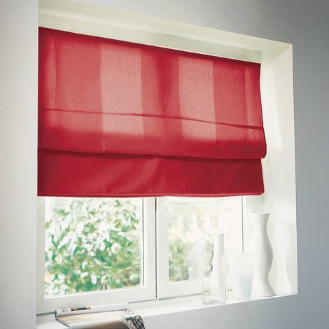 Store bateau tamisant dolpo - gamme Must - Rouge cerise - L50 x H190cm (1/3)