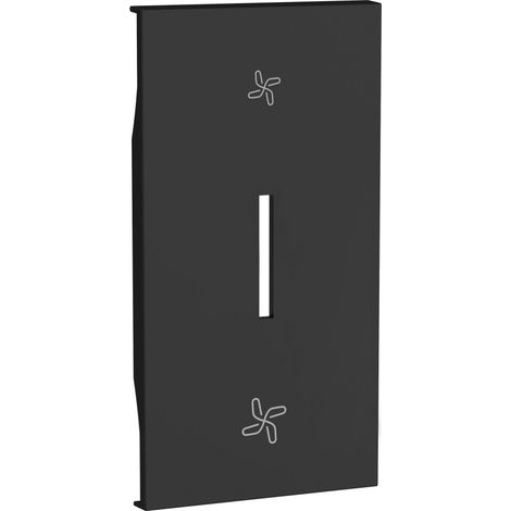 Enjoliveur Living Now pour interrupteur VMC 2 modules noir BTICINO BTKG06M2VMC
