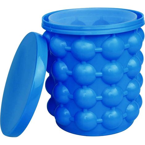 Moule À Glaçons - Seau À Glace En Silicone - 2 En 1 - Pour Whisky Cocktails Et Boissons - 120 Glaçons (1/5)