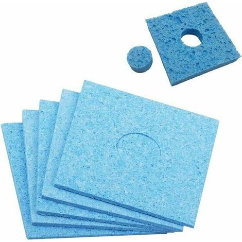 Soldering Station Sponge, 10 Pieces, Electric Welding Sponge, Soldering Iron Cleaning Sponge, Soldering Iron, Square Solder Cleaner, Iron Tip Cleaner Sponge (60 x 60 mm) MUMU (1/4)