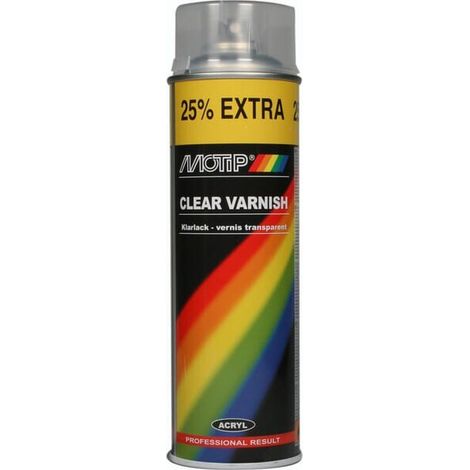 MOTIP Barniz Acrílico Transparente en Spray Brillo 500ml (1/4)
