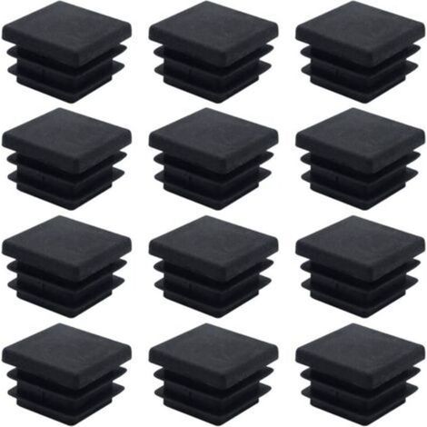 Lot de 40 bouchons en plastique carré 20mm x 20mm noir – Résistance aux chocs – Protection pour pieds de meubles – Installation facile (1/5)