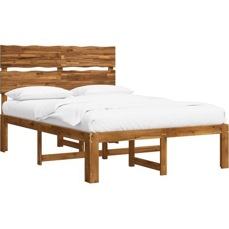 Cama doble con cabecero ROSTOCK Natural 135 x 190 cm vidaXL (1/5)