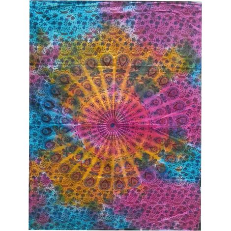 Décoration murale en coton - Mandala rond- Vendu par 1 (1/4)