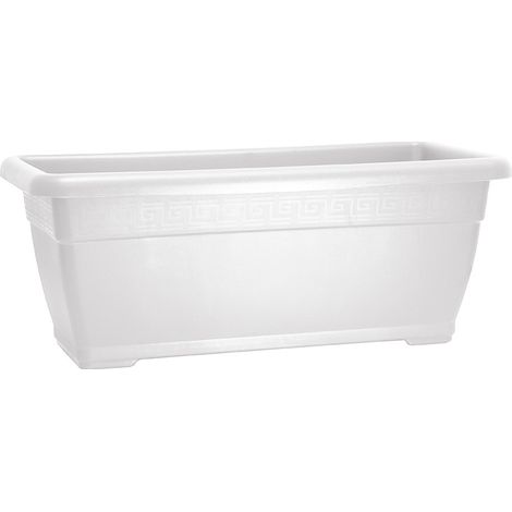 Fioriera Rettangolare da Terra Grande Vaso Piante Esterno Interno Ducale Idel - Formato: 100 cm - Colore: Bianco