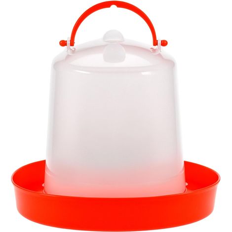 Abreuvoir pour Poules 1,5L Rouge, abreuvoirs pour volaille, abreuvoirs pour cailles, Distributeur d'eau Suspendu. (1/5)