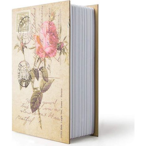 Boîte de rangement pour livre de détournement, coffre-fort secret pour dictionnaire avec serrure/clé à combinaison de sécurité, coffre-fort caché pour livre de détournement (Rose-Combinaison) (1/5)