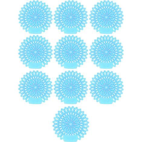 Lot de 10 tapis désodorisants pour urinoirs, anti-éclaboussures et longue durée, pour toilettes et salle de bain, motif lotus. (1/5)