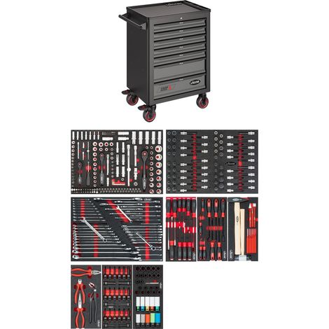 VIGOR Werkstattwagen Series L, mit Sortiment, Anzahl Werkzeuge: 376 (1/5)