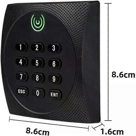 Lecteur de cartes étanche Wiegand 26/34 cartes à code PIN, adapté aux systèmes de contrôle d'accès, lecteur de cartes à puce RFID KR602E (1/5)