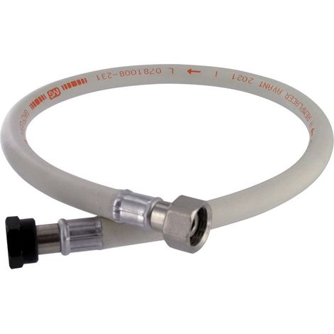 Tuyau flexible gaz butane propane 1 m – Entrée femelle 20 x 150 – Sortie femelle 15 x 21 – Norme NFD 36-112 – Eurogaz (1/4)