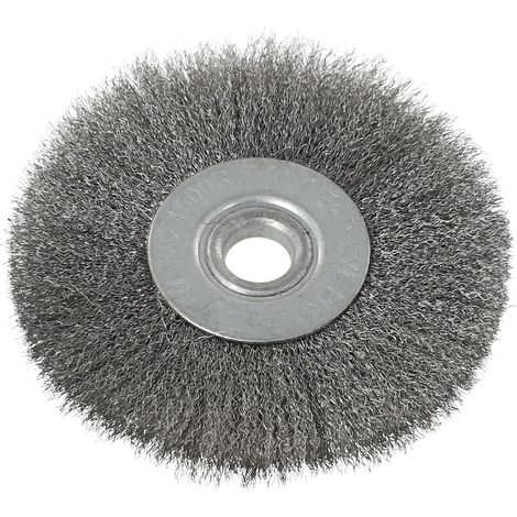 Brosse métallique en acier inoxydable pressé de 4 pouces diamètre avec (1/5)