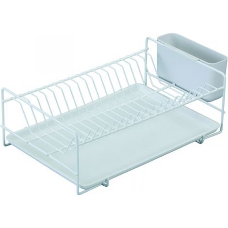 Scolapiatti 440 in plastica. Bianco 1 piano con pavimento piano 89005 (1/3)