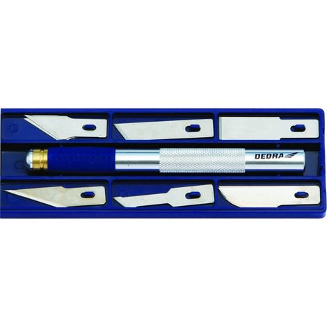 Cuchillo de precisión Dedra m9035 mango de aluminio recubierto de goma