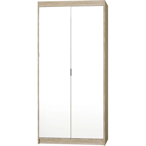 AX LIVING Schrank Spiegel Eiche Sonoma Kleiderschrank Storicos 2T 89,7