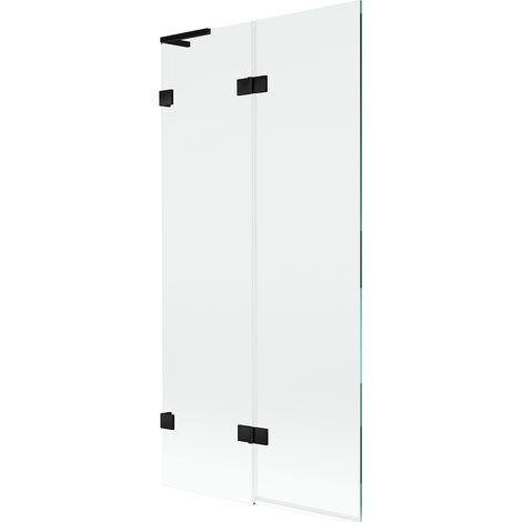 Mexen Lunar L paratia da vasca 2-ante sinistra 90 x 150 cm, trasparente, nero - 897L-090-100-70-00-L (1/5)