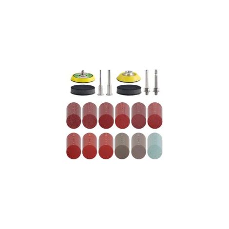 Lot 240 Disques Abrasifs 50mm pour Perceuse, Papier Ponçage Auto-agrippant P80-3000 avec Plateau 6,35mm, Outil Rotatif (1/5)