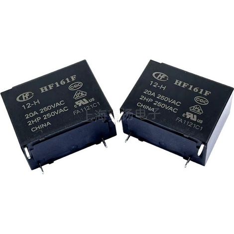 Relais de puissance Hongfa HF161F/12-H 12 V CC 20 A HF161F/12-HT 12 V CC