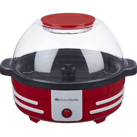 Melchioni 118370002 machine à popcorn Rouge, Transparent, Blanc 850 W
