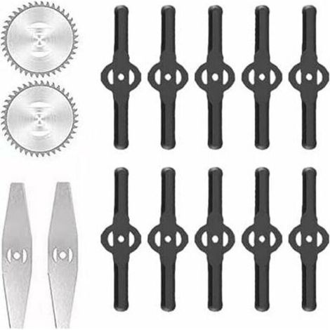 Déstockage Accessoires Tondeuse à Gazon : Lames Désherbeur Électrique, Lames de Scie et Manche Télescopique Léger pour Entretien Jardin et Allées