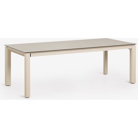 SKLUM Rechteckiger ausziehbarer Gartentisch aus Keramikglas Sylvara  220-280x100 cm                                 