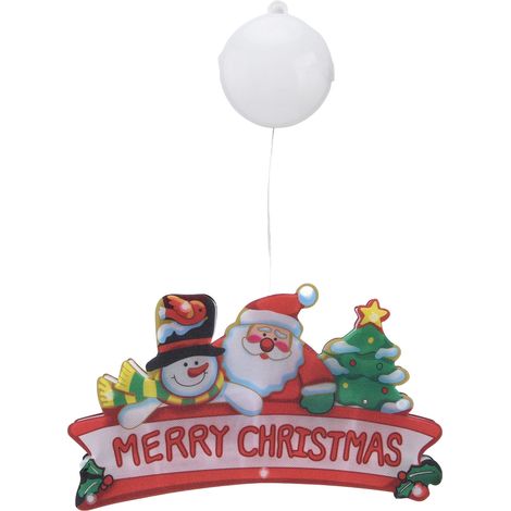 Guirlandes lumineuses LED de Noël pour fenêtre, décoration intérieure, suspensions en verre pour porte vitrée (1/5)