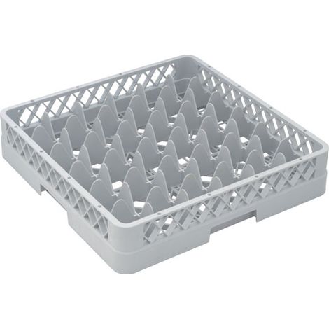 Base 36 Compartiments 500 x 500 x 100mm - Casier de Lavage pour verres - Gris - Matériel CHR Pro