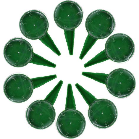 Semoir de jardinage portable, distributeur de semoirs compatible avec la plantation, 10 pièces en plastique vert (1/4)