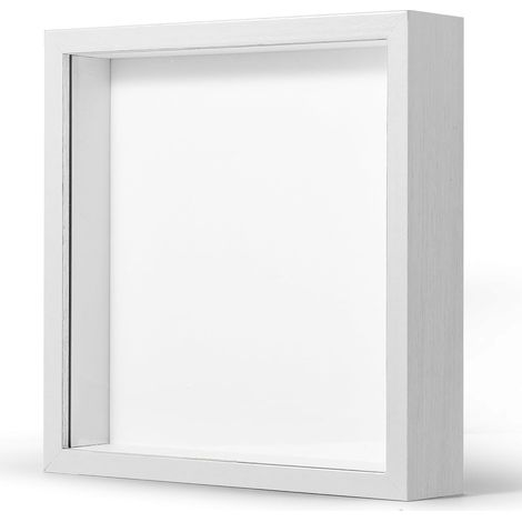 Cadre 3D Profond 20x20 cm Bois Vitrine (1/5)