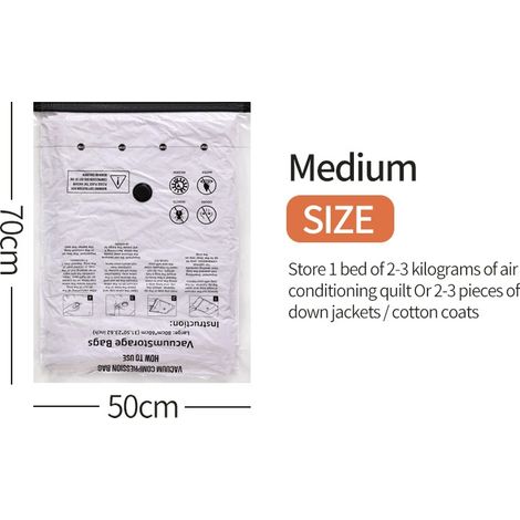 Sacs de rangement sous vide en 3 pièces - Rangement pour vêtements et linge de lit, Articles ménagers, Sacs de rangement pour doudounes et linge de lit-AquaForge (1/5)