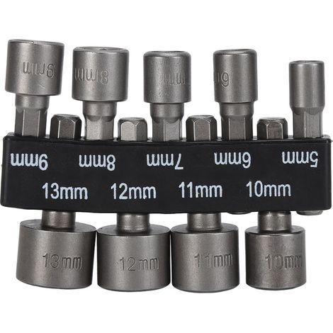 9-teiliges 1/4-Zoll-Sechskantschaft-Steckschlüssel-Bit-Set, Steckschlüsseleinsätze aus Chrom-Vanadium-Stahl mit Aufbewahrungshalterung (1/5)